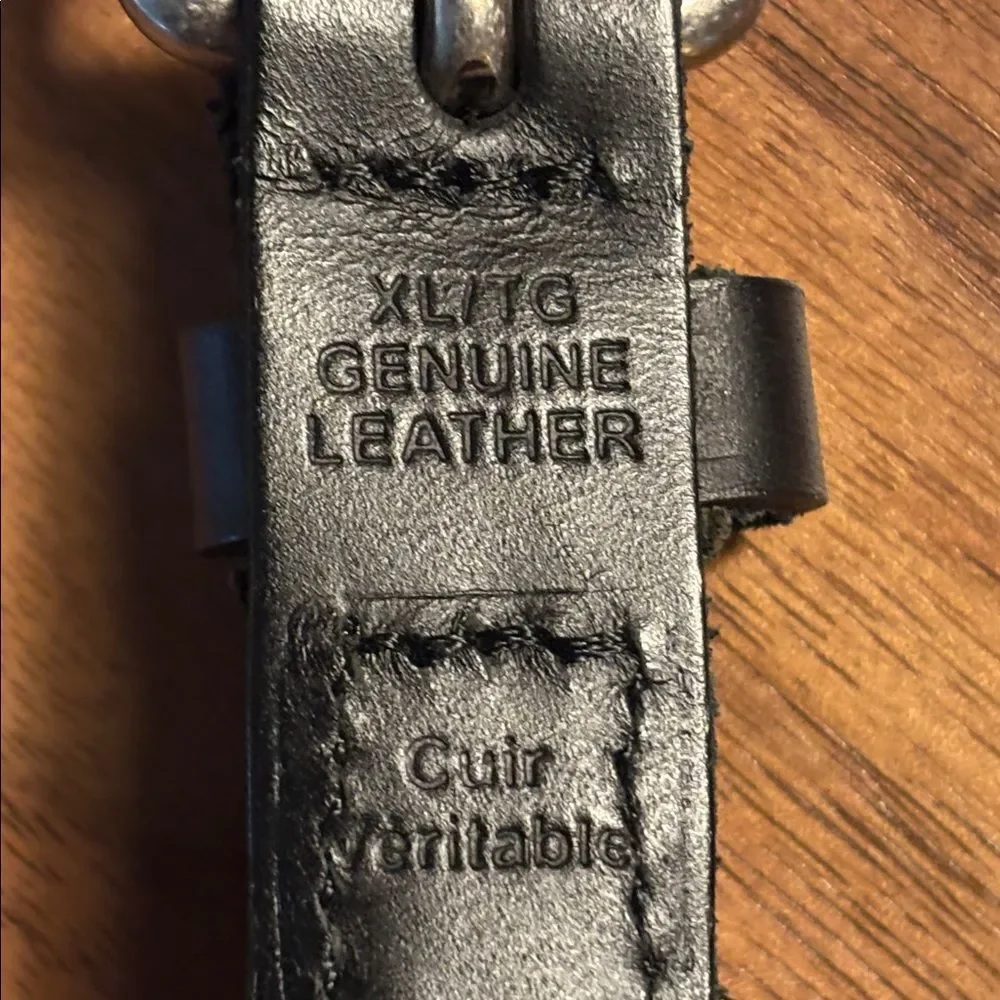 Braided Black Leather Belt